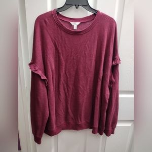 Ruffle sleeve sweater